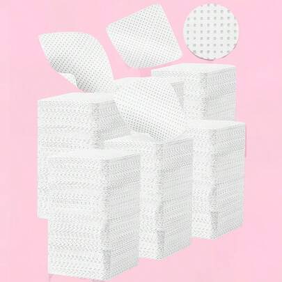 500PCS Lint Free Nail Wipes, Nail Polish Remover Pads Eyelash Extension Wipes, Soft Non-Woven Acetone Nail Polish Remover Pads Nail Wipes For Nail Prep And Gel Polish Remover, No Lint Nail Glue Wipes Eyelash Extensions Nail Supplies, Pink, Travel Stuff, Gifts For Mom, Friends, Teacher, Birthday, Wedding, Desk, Shelves, Accessories, Funny Gift, Style And Some Parts Are Sent Random Nails Nails Supplies Nail Stuff