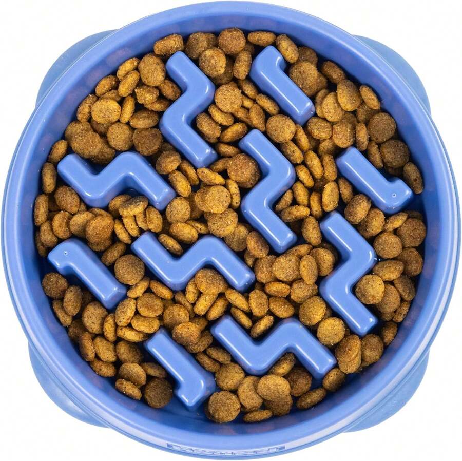 Outward Hound Fun Feeder Slo Bowl, Slow Feeder Dog Bowl, Medium/Mini, Turquoise - 藍色 - 查看 1