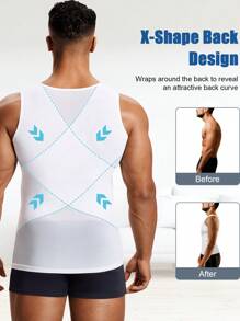 TAILONG Compression Shirt For Men Slimming Undershirt Body Shaper Tank Top For Gynomastica Sleeveless Shapewear Vest Men