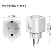 16A WiFi Smart Plug, EU Standard, With Power Monitoring, Wireless APP Remote Voice Control, Compatible With Alexa And Assistant, Mini Smart Home Outlet With Timer And Grouping Function, No Hub Required, 2.4G WiFi Only - EU F Type Plug(220-240V) - View 3