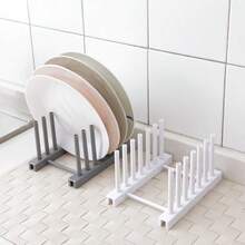 1 pieza Estante multiuso para almacenamiento de cocina, soporte extraíble para ollas y cucharones, escurridor de platos de plástico - Multicolor - Ver 13