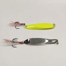 3 Stücke/Set 10g/20g/30g Metalllöffel Köder, drehende glänzende Klinge weicher Köder, schräg geschnittener leuchtender harter Köder für Weitwurfangeln vom Ufer aus