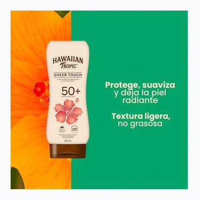  Protector Solar Hawaiian Tropic Sheer Touch 50+ FPS Loción 240 ml