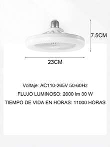 E27 Ventilador De Techo Lámpara Silenciosa Con Control Remoto 50W Ventiladores Luces 110V - 230-A1 - Ver 10