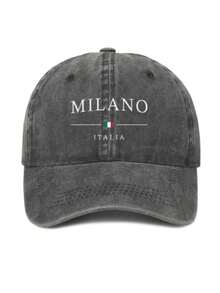 1 件印花做旧复古棒球帽 - 休闲柔软帽冠透气舒适男女通用夏季遮阳帽 - 彩色 - 查看 9