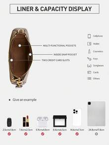 Coach กระเป๋าถือบ่าสำหรับผู้หญิง กระเป๋าสะพายข้างผู้หญิง กระเป๋าคลัทช์โฮโบมีซิปปิดและสายสะพายถอดได้ - สีน้ำตาล - ดู 8