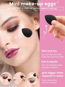 55件套化妆刷套装：包含32支化妆刷——粉底刷、散粉刷、眉刷、腮红刷、高光刷、眼影刷、睫毛刷、眼线刷、轮廓刷、细节刷、鼻刷、面部刷；1个化妆包；4个化妆海绵；4个粉扑；1个卸妆液；4个迷你美妆蛋；4个指套粉扑。 - 彩色 - 查看 10