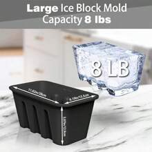 Extra Large Ice Block Mold Reusable Silicone Large Ice Cube Molds 8Lb - 如圖 - 查看 2