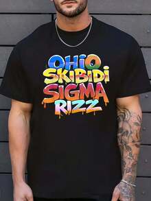 Ohio Skibidi Sigma Rizz Men T-Shirt - Black - View 2
