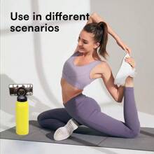 Magnetic Lid Sports Water Bottle, Large Capacity Vacuum Insulated Straw Cup For Cycling, Thermal Bottle