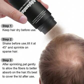 2 件装 30 克纤维粉，用于增厚头发，增加头发密度，适合头发稀疏的人，易于使用，瞬间增厚