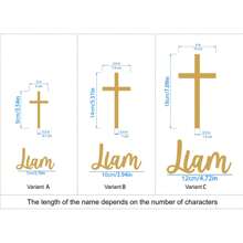 1pc Custom Acrylic Name And Cross Cake Charm, Acrylic Personalized BaptismTopper, Gold Baptism Cake Charm, Christening Cake Decor, Custom Name Charm,Personalized Name Cake Charm & Cross Custom Christening Cake Topper Baptism Decor Laser Cut Name Cake Plaque Mirror Acrylic, Available Sizes,Delicate Romance