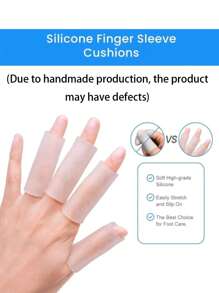 2/4 piezas Fundas de gel para dedos, almohadillas protectoras de silicona para dedos para aliviar la fatiga de los dedos, baja alergia, accesorios reutilizables para el cuidado de las manos (Debido a la producción artesanal, el producto puede tener defectos) Accesorios de gimnasia