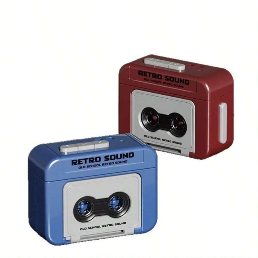 钥匙扣录音机 复古风 情侣礼物 吊坠迷你可录音音乐盒 装饰适用 表扬礼物 - 彩色 - 查看 1