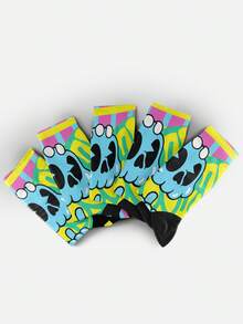 Cool 3D Print Men's Socks - Streetwear Crew Socks, Humorous Patterns, Durable,Couple Socks, Hip Hop Style Fashion Socks,Suitable For Daily, Holiday, Party Wear, Gift Socks, Fall - Multicolor - View 4
