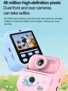 New Instant Camera Digital Camera, Mini Printing Camera Toy High Definition Printing Camera, Best Gift Choice For Christmas, Birthday, Graduation Season (Come With 1 Roll Of Printing Paper)
