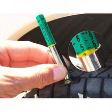 1pc Universal 25mm Precision Tire Tread Depth Gauge - ABS Material, Easy-To-Read Measurement Tool For Car Tire Condition Assessment - Silver - View 3