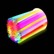 50pcs/100pcs Glow Sticks, Bracelets, Necklaces, Luminous Party Favors For Easter, Christmas, Halloween, Football Matches, Concerts