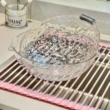 Cesta práctica de plástico de doble capa para verduras y frutas con rotación, colador multicolor para lavado, almacenamiento de cocina