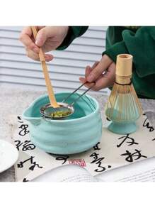 5件套日式抹茶碗、抹茶筅、抹茶勺、抹茶刷、陶瓷茶杯套装、抹茶冲泡工具、返校套装、节日礼盒、万圣节礼盒 - 日式抹茶筅套装 - 抹茶套装包含抹茶筅和抹茶碗（带嘴抹茶碗）、抹茶筛、抹茶筅架和抹茶勺 - 精致竹制抹茶筅，送给抹茶爱好者的绝佳礼物 - 彩色 - 查看 10