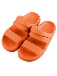 Luxtrada Ultra Soft Pillow Cloud Anti-Slip Sandals Slippers Home Outdoor Shoes - trái cam - Xem 4