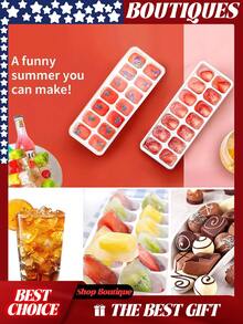 Ice Cube Trays 4 Pack, Silicone With Removable Lid, Easy-Release Flexible 14-Cube Trays, Stackable Covers For Cocktail, Freezer, Ice Cube Tray, Ice Cube Trays For Freezer, Ice Trays For Freezer, Ice Trays, Ice Cube Tray With Lid, Silicone Ice Cube Trays With Lid, Ice Cube, Ice Cube Tray Silicone, Ice Tray With Lid, Ice Cube Trays For Freezer With Lid, Silicone Ice Tray, Icecube Trays For Freezer, Ice Trays For Freezer Silicone, Silicone Ice Trays, Ice Tray Silicone, Silicone Ice Cube Trays, Cubos De Hielo, Para Hacer Hielo Cubos, Ice Cubes Trays, Silicone Ice Trays For Freezer, Molde Para Hielo, Ice Cube Trays Silicone, Ice Trays With Lids, Easy Ice Cube Trays - 4pcs Red - 查看 3