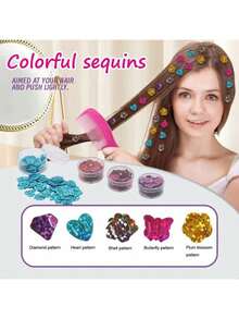1 套 220 件/120 件/100 件/180 件/220 件/420 件/840 件发饰水钻配饰、派对 DIY 发型装饰、儿童角色扮演珠宝玩具、闪亮系列带造型工具、女孩生日/圣诞节/感恩节/复活节礼物（随机钻石颜色和款式）