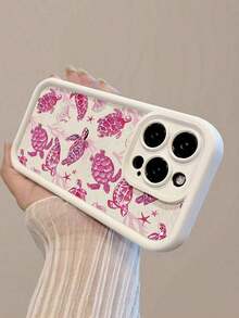 Painted Concave Sea Turtle Soft Phone Case Suitable For IPhone17/IPhone17 Air/IPhone17 Pro/IPhone17 Pro Max/16 Pro Max/15 Pro Max/14 Pro Max/13 Pro Max/12 Pro Max/11 Pro Max, Cute & Fashionable Shock-Absorbing Protective Cover For XS/S/XSMAX/78GES2 Waterproof Anti-Fall Scratch Resistant - trắng - Xem 2