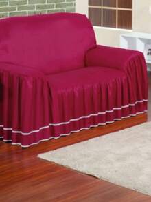 Dalia Sofa Protector Set 2 Seater Protective Cover With Ruffle