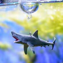 1pc Popular Fish Tank Decoration Lifelike Shark & Blue Whale Underwater Scenery, Floating Seascape Ornament