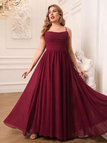 Vestido de noche elegante de gasa plisada borgoña de AOSHABABI en talla grande, adecuado para todas las ocasiones formales, galas, invitados de boda, festivales de música, fiestas festivas, bailes de graduación, fiestas de cócteles, citas, vacaciones y vestidos de dama de honor, vestido de fiesta, vestido de novia