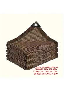 Red de sombreo para exteriores - Marrón, protección UV, toldo para viajes, picnics y piscinas - Múltiples tamaños disponibles