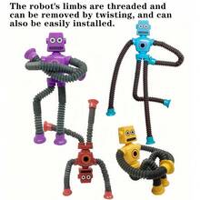 1/2/4 件套伸缩机器人坐立不安玩具，缓解压力挤压玩具 - 吸盤伸縮管解壓縮機器人 - 查看 13