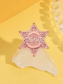 1 Stück Westlicher Sheriff-Fünfzackiger Stern Email Pins, kundenspezifische Metall-Anstecker, Kleidung, Rucksack, Revers Abzeichen, Schmuckgeschenk für Freunde - Verschiedenfarbig - Übersicht 1