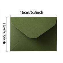 15pcs Classic Green Envelopes, Thick Touch Paper, Western-Style Envelopes, Solid Color Envelopes, Suitable For Parties, Wedding Invitations, Greeting Cards, Decorative Envelopes, Festival Greeting Cards, Love Letters, Retro Literature Envelopes, Set (5pcs Envelopes +5pcs Cards +5pcs Lacquer Stickers)