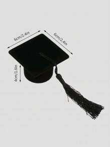 1 pieza Caja de almacenamiento de joyas con forma de birrete de graduación