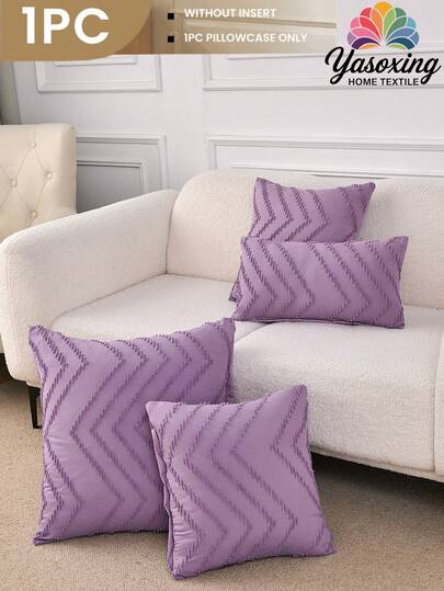 1 件几何簇绒装饰靠垫套（无填充物），现代家居抱枕套，适用于沙发、客厅家居装饰床上用品沙发抱枕套 [无枕芯]，适合日常使用，高端简约设计，客厅、卧室、小型车