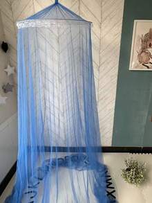 1pc Soft Foldable Baby Bed Net With Hanging Hook, Kids Mosquito Net With Canopy, Baby Room Decoration Mesh Net - Multicolor - View 4