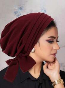 1pc Women Muslim Hiab Turban Headscarf Wrap Hat Hair Loss Head Cover Beanies Bonnet Turban Bandanas Chemo Cap