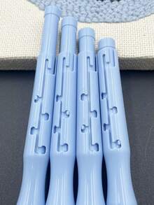 1 Set de Kit de Punch Needle de color azul claro DIY, 4 longitudes de aguja ajustables, agujas de acero inoxidable, grosor de 0.5cm/0.2 pulgada, herramientas de bordado y tejido para todo el año, adecuado para proyectos creativos de bordado - Azul - Ver 5