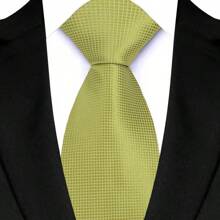 GOADAFOO Corbata de moda de 8 cm de ancho para hombre, de color verde con rayas, flores, cuadros y puntos. Corbata tejida jacquard para novio, negocios, boda y fiesta