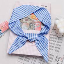 4pcs Blue Simple Long Headbands Women Summer Double-Sided Ribbon Hair Bands Scrunchy Hair Ties Decorative Head Wrap Ponytail Holder Polka Dot Polyester Winter Hair Accessories