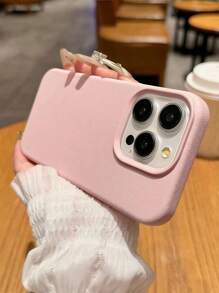 1 pieza Funda de teléfono protectora de TPU con cobertura total y patrón personalizado en rosa, compatible con los modelos de Apple 16/15/14/13/12/11/7/X
