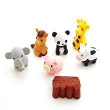 30/50 PCS Random Animal Erasers, Mini Erasers, Easter Fillers, Fun Back To School Gifts, Classroom Reward Prizes, Student Box Toys, Suitable For Schools, Learning Supplies