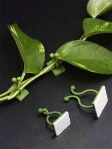 50pcs Plant Wall Clips For Climbing Plants Wall Clips Green Tree Climbing Wall Tool Fixing Vine Fixing Clamp Climbing Hook Green Buckle Ring Traceless Green Plant Fixing Device