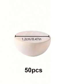 50 Wooden Beads Set Semi-Circle Semi-Sphere Semi-Circle, DIY Craft Material, Wooden Semi-Sphere Beads