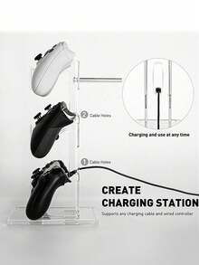 1 件亚克力三层游戏控制器收纳架、耳机支架、透明展示架、耳机展示架 - 彩色 - 查看 6