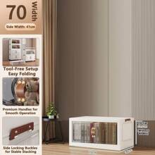 5/4/3/2/1 Tier Storage Cabinet Folding Storage Box, Home Living Room Toy Cabinet, Storage Rack, Snack Cabinet, No Assembly Required, Kitchen Storage Cabinet