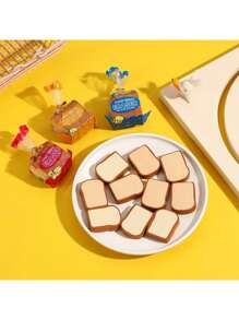 8/16/24/32 pièces Gomme en forme de toast Kawaii, gomme à crayon mignonne, gomme à pain 3D, gomme à crayon de dessin animé, outils de croquis pour peintres et artistes, fournitures pour cadeau (aléatoire)