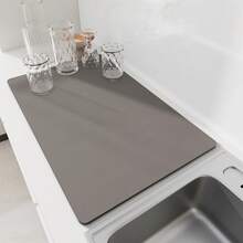 1 件纯色滴干垫，防滑吸水耐磨咖啡机垫，柔软硅藻土排水垫，排水垫，咖啡垫，酒吧餐厅垫，宠物垫，餐具垫，浴室垫，餐桌装饰台面垫，家庭厨房用品